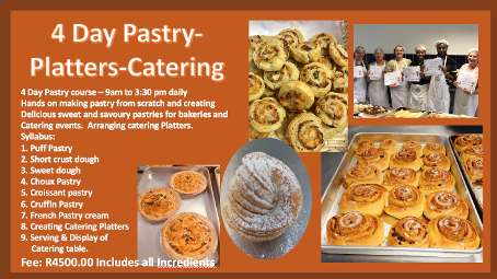 4 day pastry course schedule