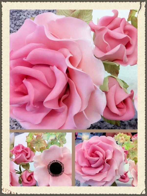 Fondant roses