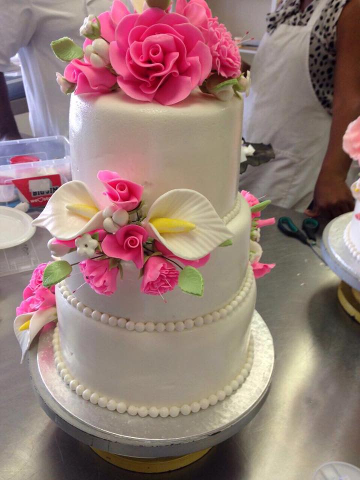 3 tier wedding cake