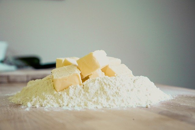 Flour and butter for short crust pastry