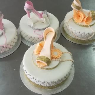 Ladies stiletto shoe cakes
